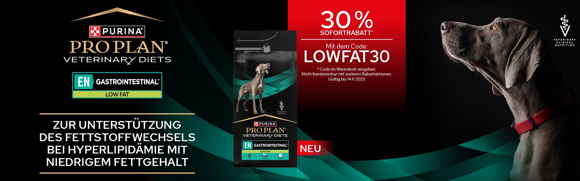PPVD_Banner Webshop_EN LOW FAT Promo 01_1920x600 Werbung, Plakat, Hund, Säugetier, Haustier, Werbung, Plakat, Hund, Säugetier, Haustier