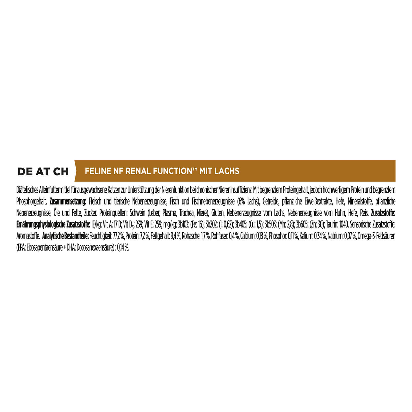 NF Renal Function Advanced Care, Diätfuttermittel für Katzen zur Unterstützung der Nierenfunktion, Lachs 10x85g
