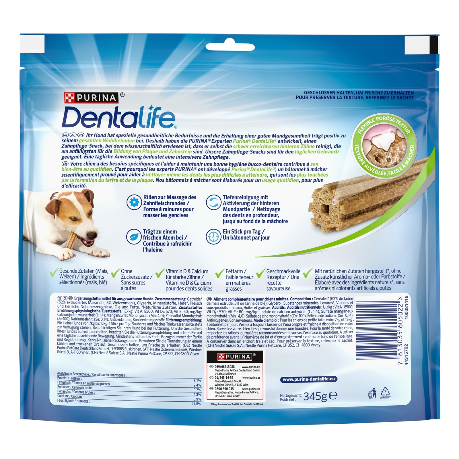 PURINA DENTALIFE, Zahnpflege-Snack für kleine Hunde, Maxipack, 21 Sticks