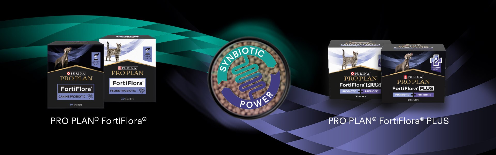 DE_PURINA_PPVD_0826_Synbiotic-Effects-Kampagne-Landingpage_Fortiflora_Teaser-Homepage_Desktop_1920x600