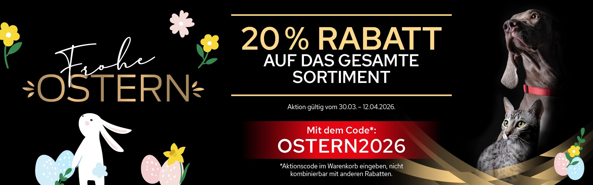 Ostern, Rabatt, Katze, Hund, Osterdekor