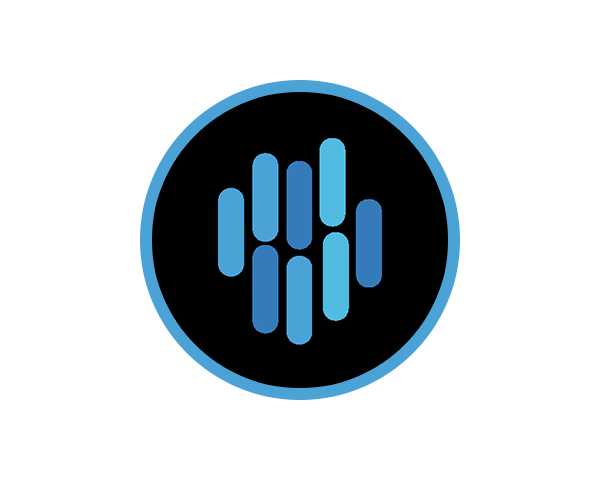 musik, ton, logo, grafik, kreis, medallion, Logo, Kreis, Blau, Schwarz