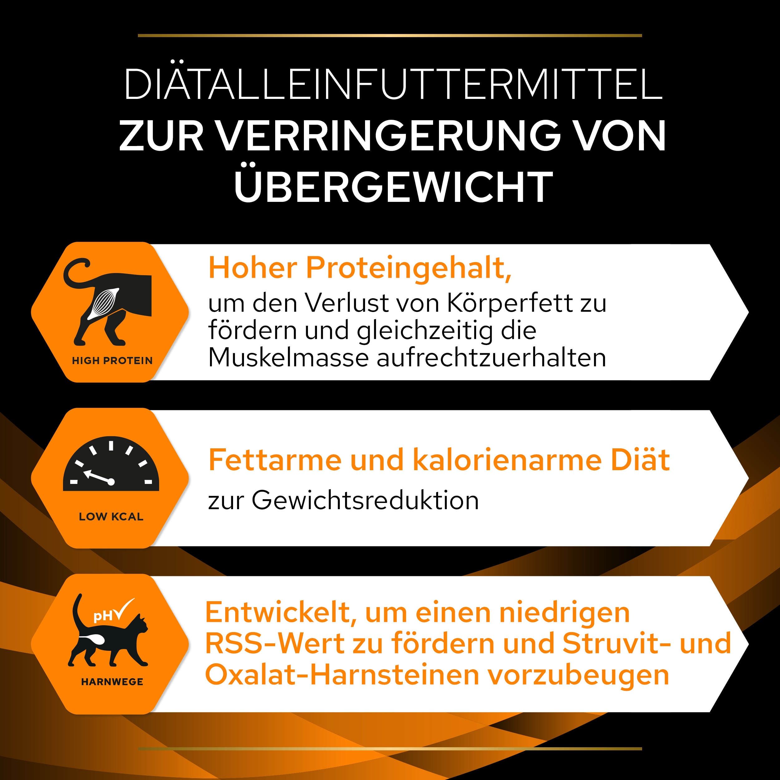 OM Obesity Management, Diätfuttermittel für Katzen für Gewichtsmanagement, Huhn 10 x 85g OM Obesity Management Katzenfutter - Vorteile