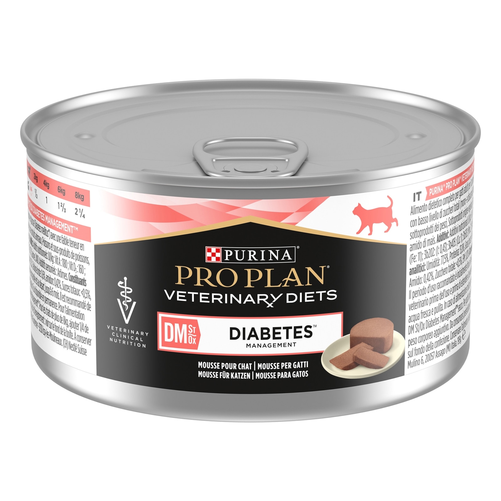 DM Diabetes Management, Diätfuttermittel für Katzen, Mousse 24 x 195g