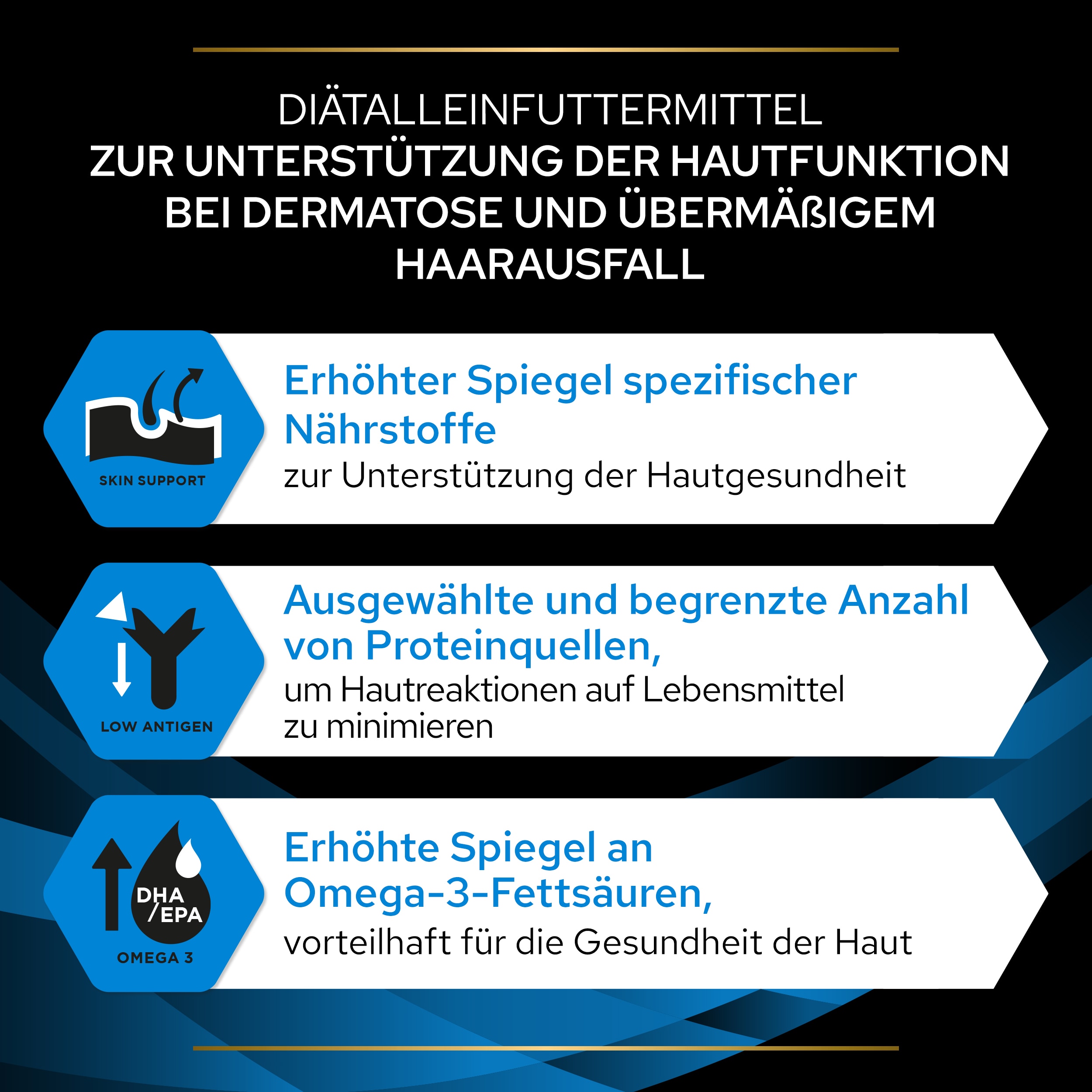 DRM Dermatosis, Diätfuttermittel trocken für Hunde zur Unterstützung der Hautfunktion Gründe für Haarausfall