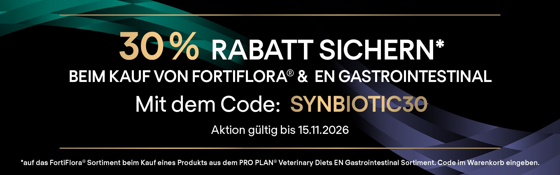 DE_PURINA_PPVD_0826_Synbiotic-Effects-Kampagne-Landingpage_Rabatt_Teaser-Homepage_Desktop_1920x600