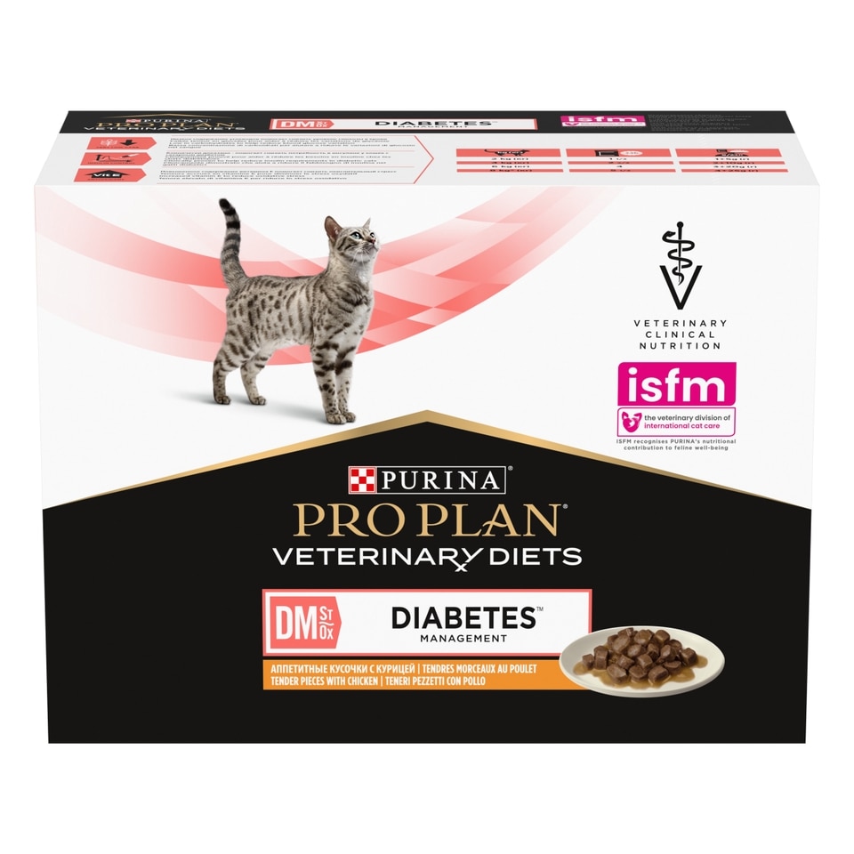 DM Diabetes Management, Diätfuttermittel für Katzen, Huhn 10 x 85g