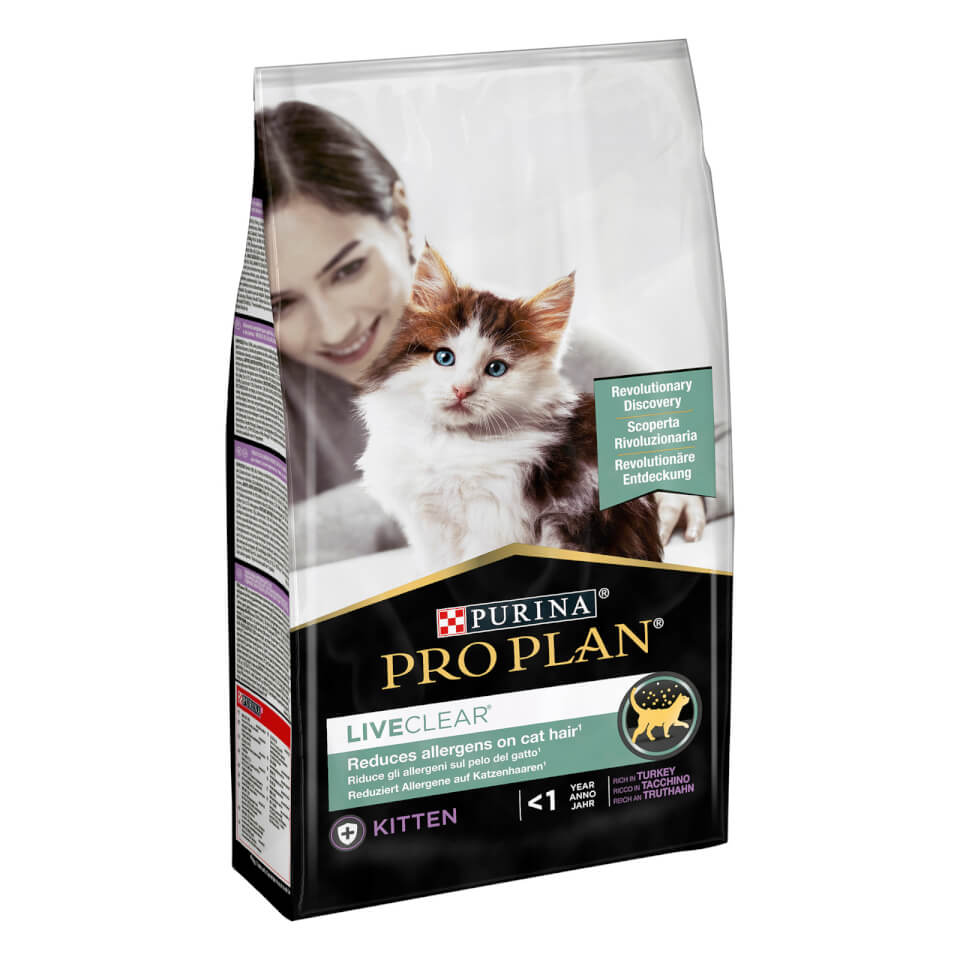 LIVECLEAR Kitten, Trockenfutter zur Reduzierung von Katzenallergenen, Truthahn 1,4kg