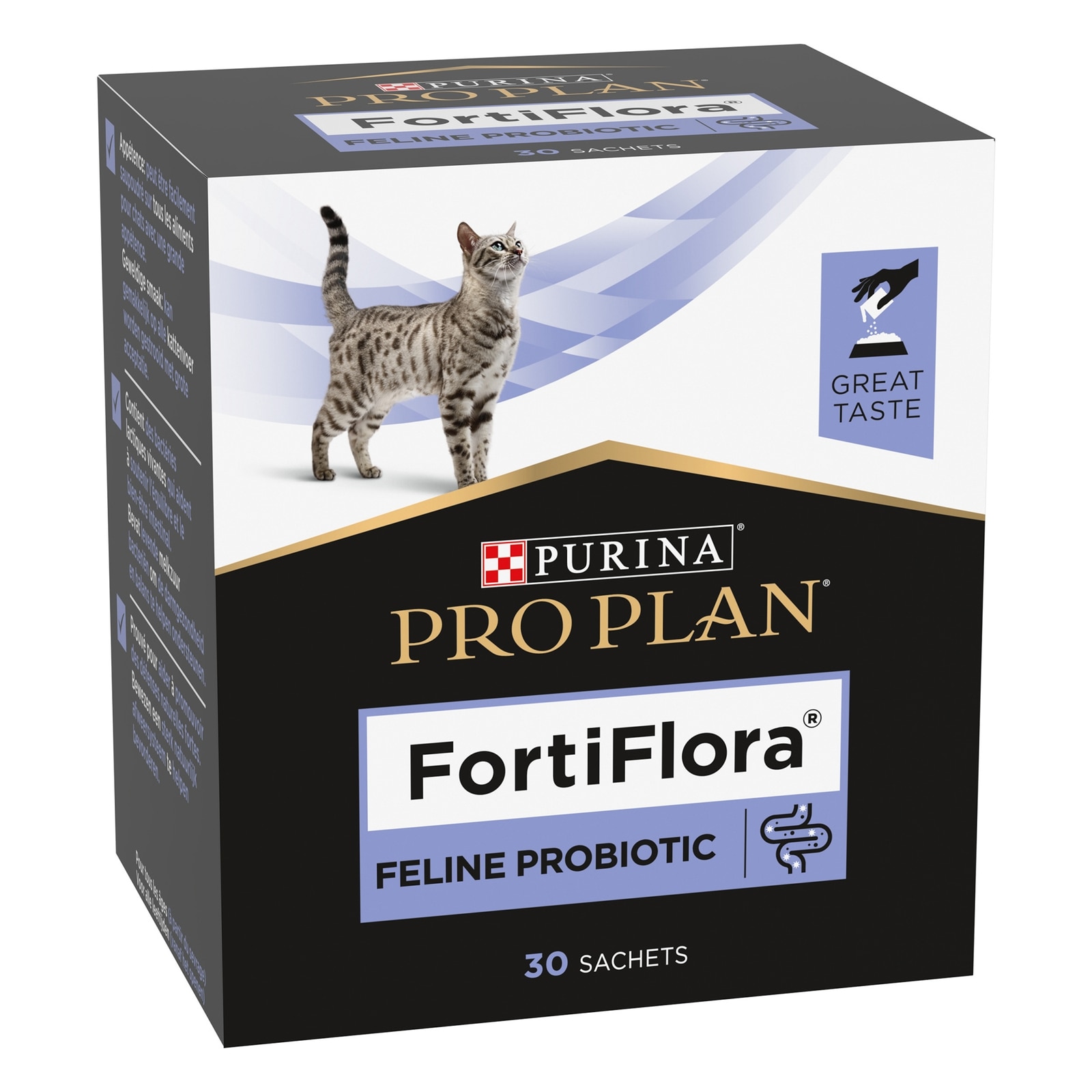 Forti Flora Ergänzungsfuttermittel für Katzen zur Unterstützung der Darmgesundheit, 30 x 1g