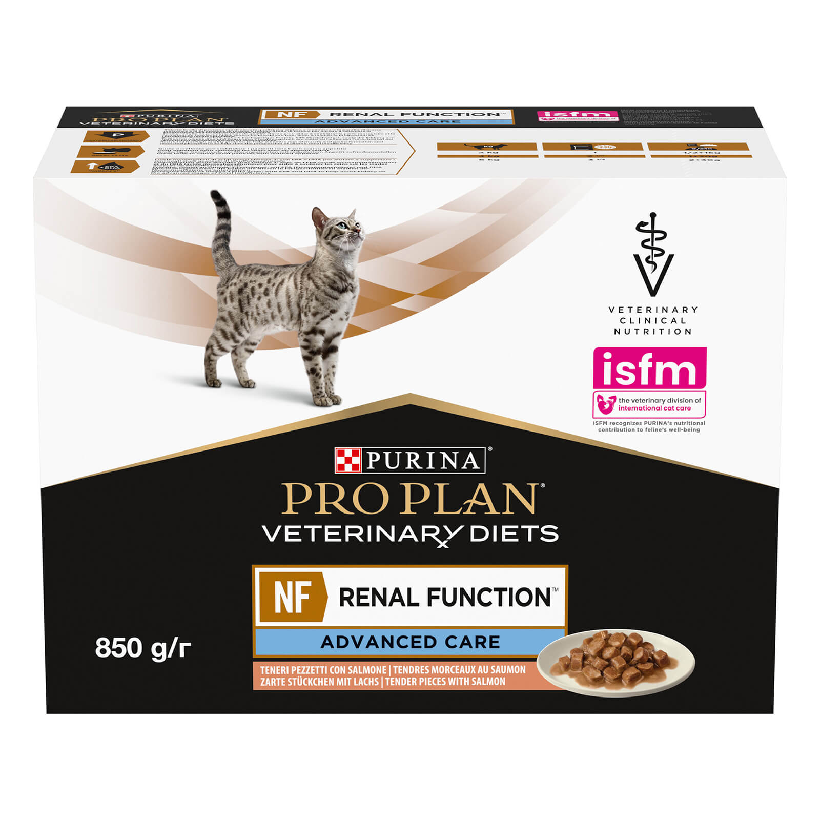 NF Renal Function Advanced Care, Diätfuttermittel für Katzen zur Unterstützung der Nierenfunktion, Lachs 10x85g